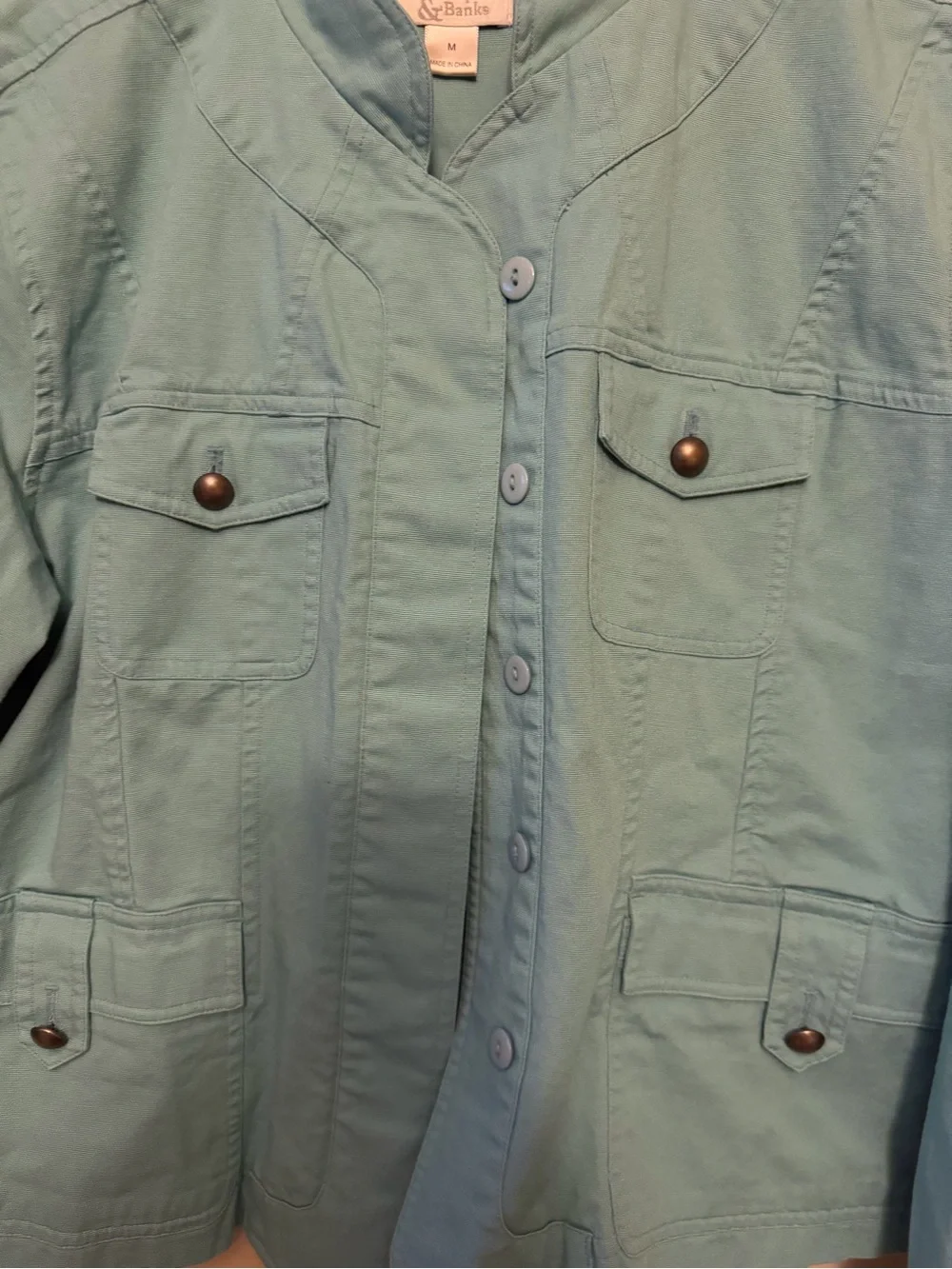Christopher & Banks Seafoam Utility Jacket - Picture 2 of 4